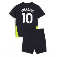 Manchester City Jack Grealish #10 Auswärts Trikotsatz Kinder 2024-25 Kurzarm (+ Kurze Hosen)